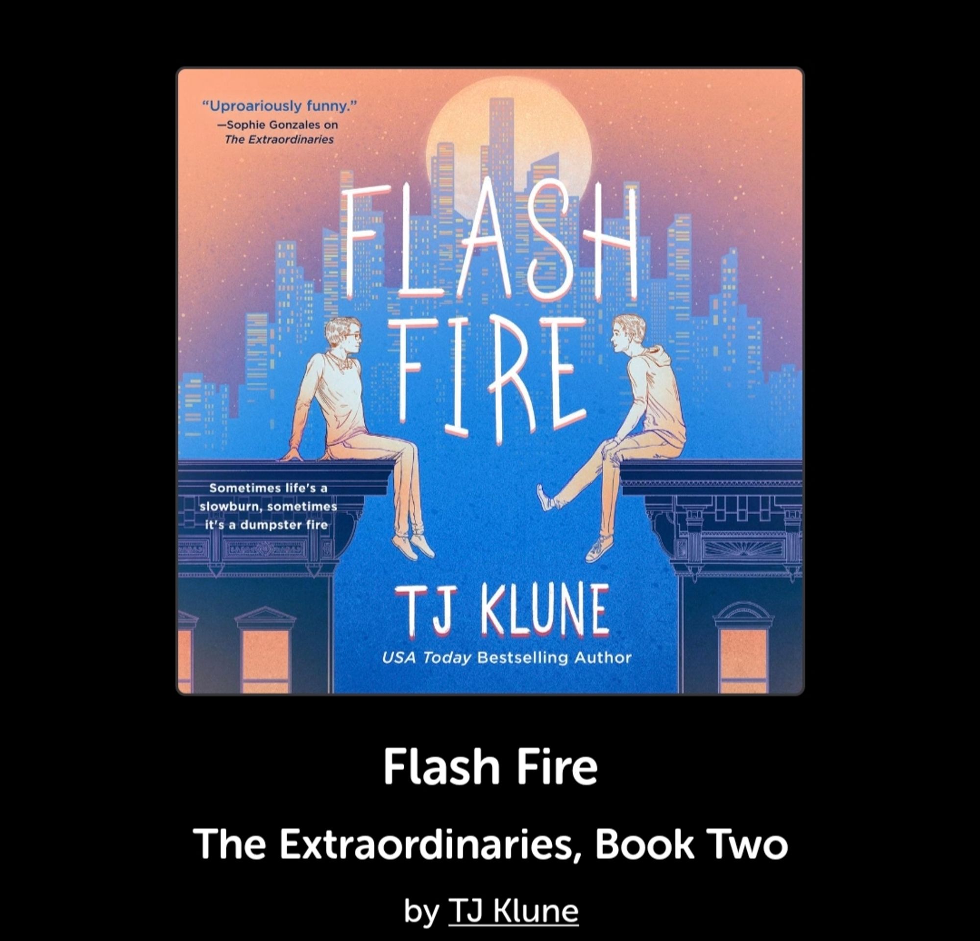 Flash fire, the extraordinaries book 2 by tj klune (audiobook)