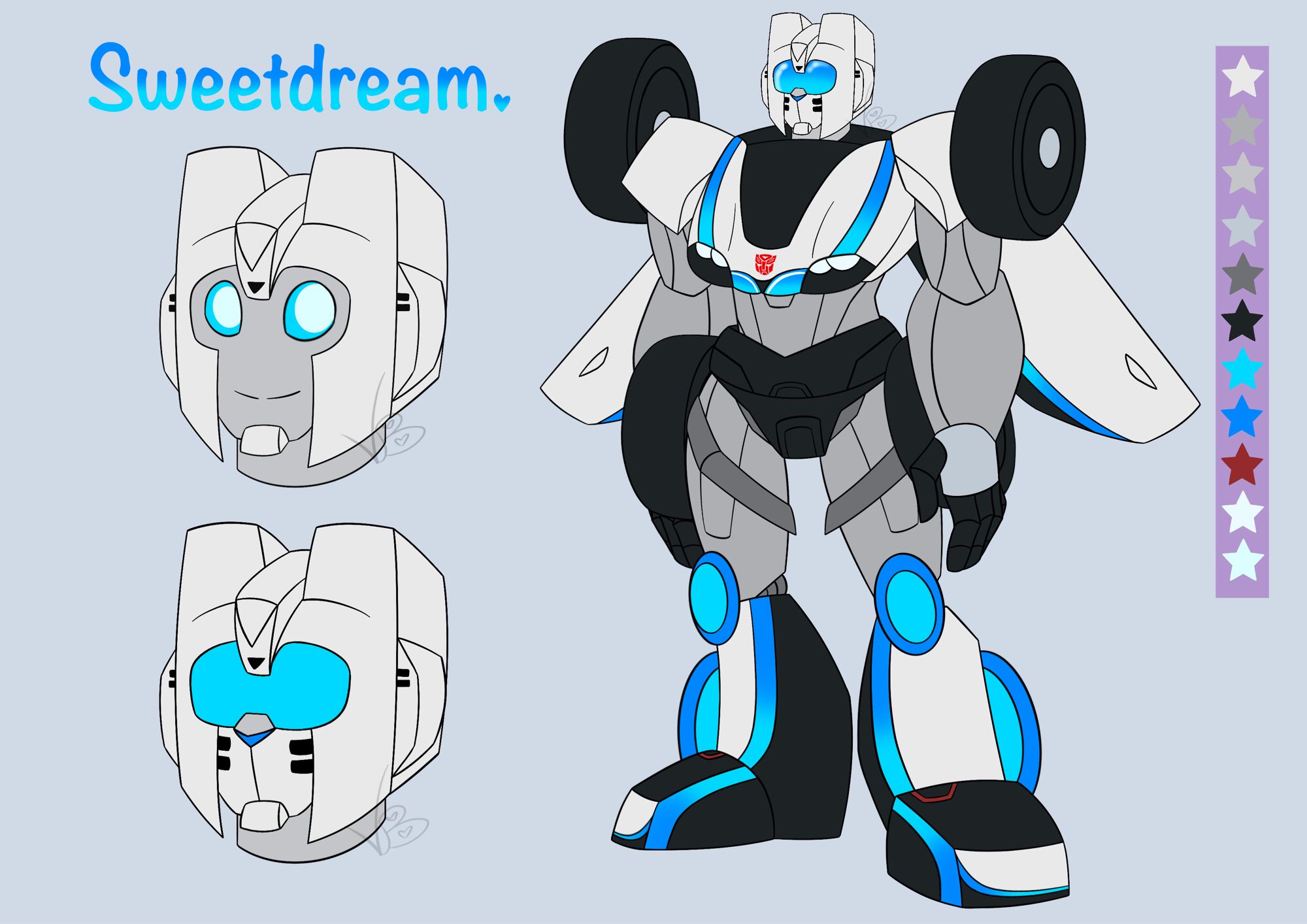 Sweetdream really needed an upgrade in is transformer’s version🤍🩵