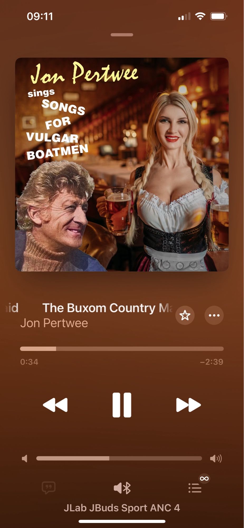 Song by John Pertwee, of Wurzel Gummidge and Dr Who fame. The song is called The buxom country maid.