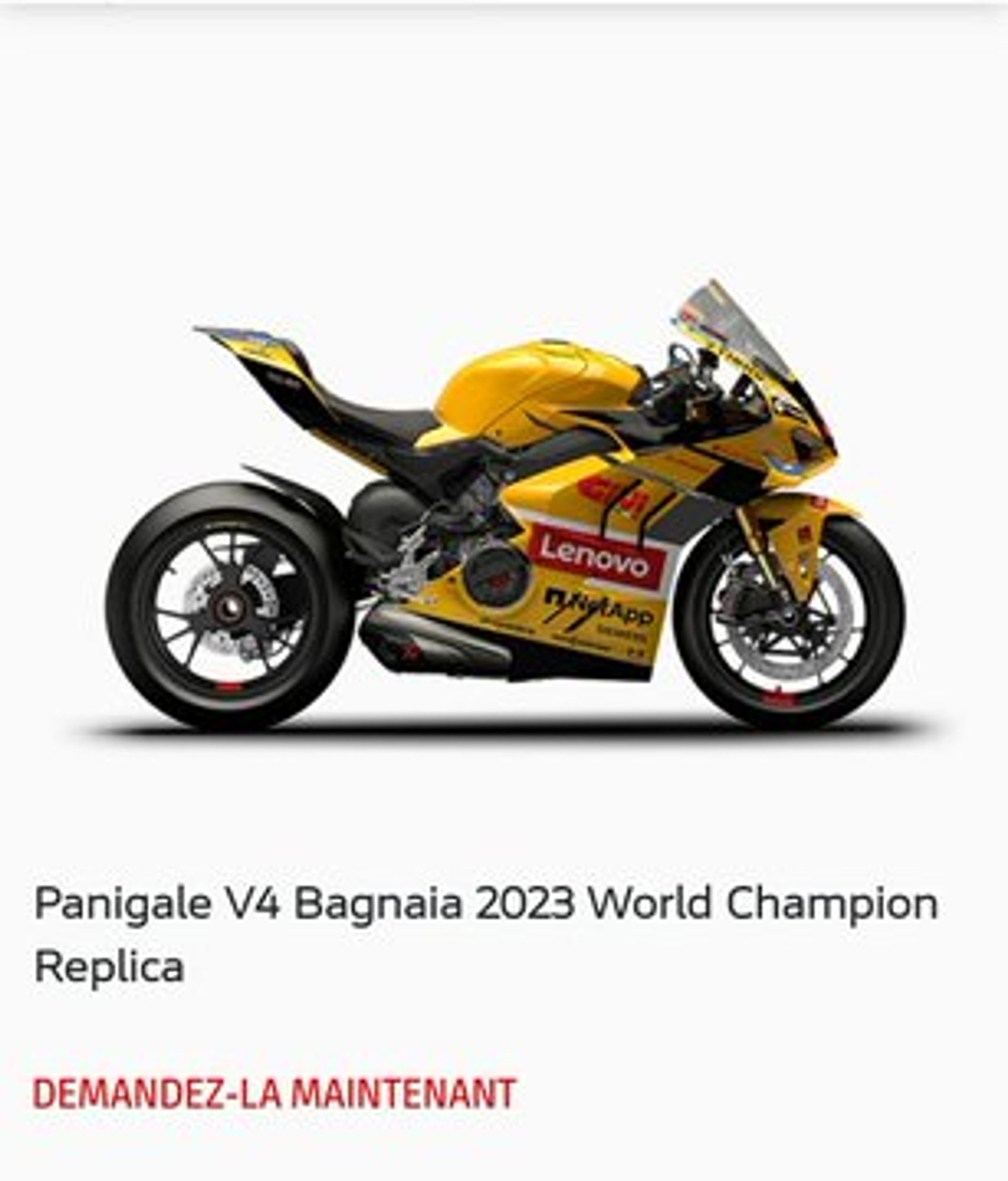 Panigale V4 Bagnaia 2023 World Champion Replica