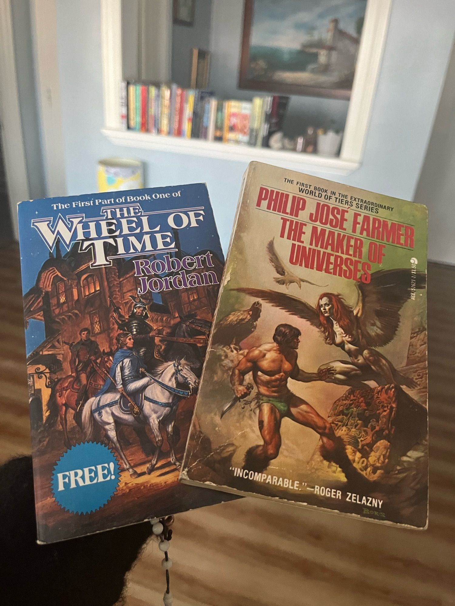 Part 1 of the wheel of time by Robert Jordan and the maker of the universe by Philip Jose Farmer