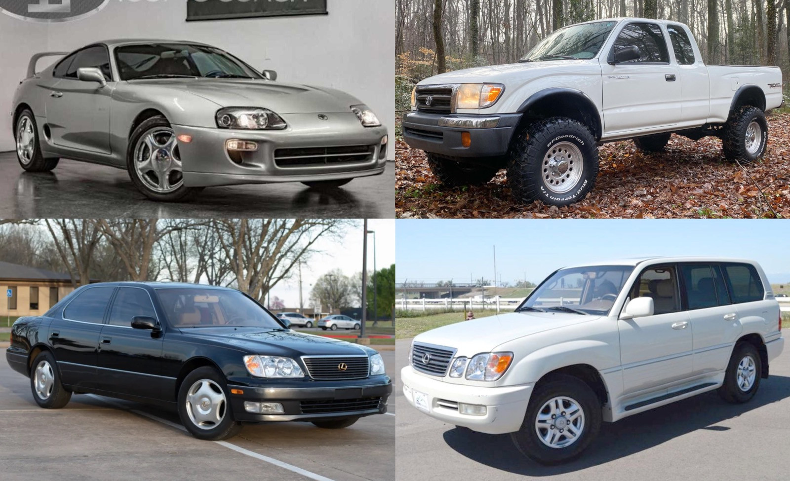 1998 Toyota Supra, 1998 Toyota Tacoma, 1998 Lexus LS, 1998 Lexus LX470