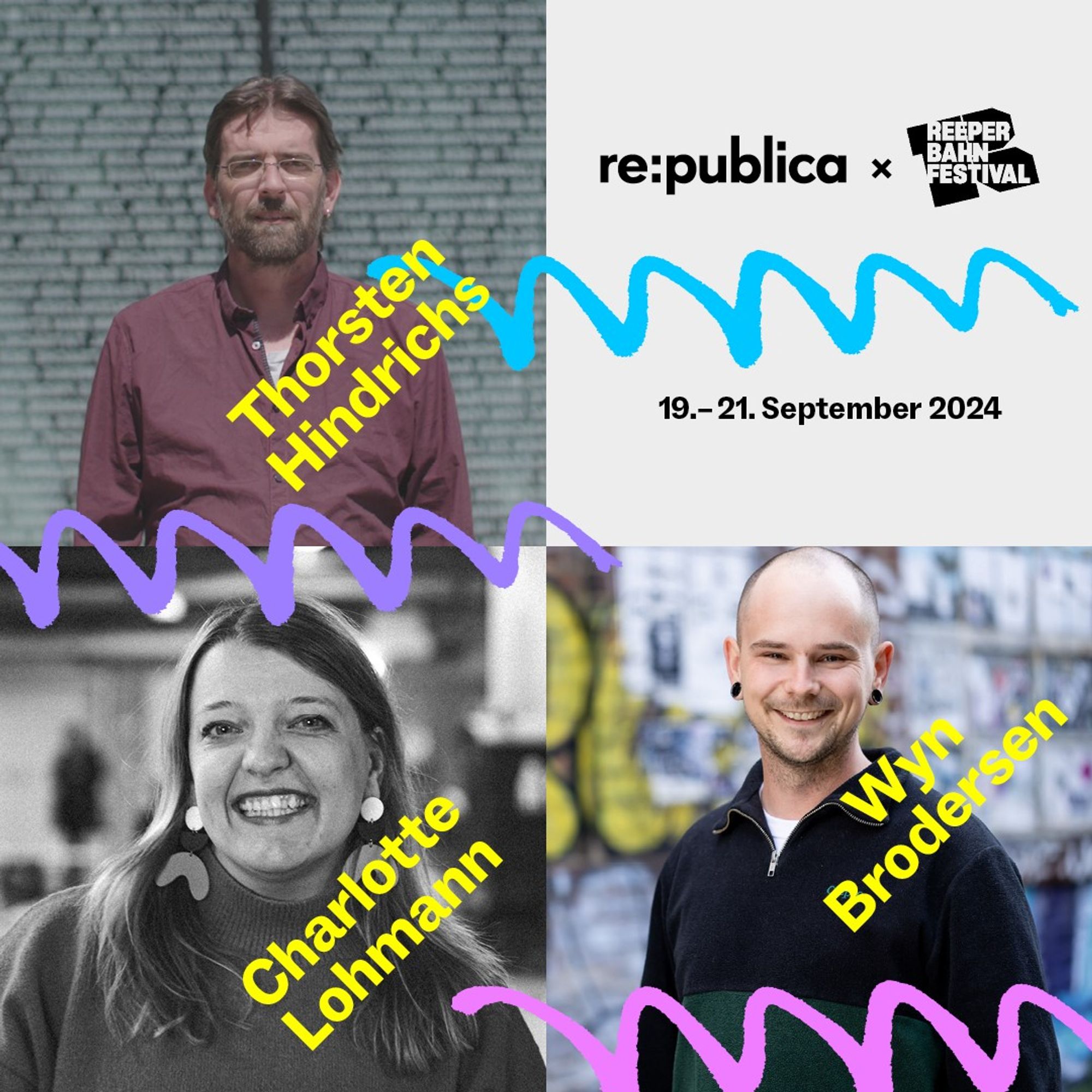 Speaker-Visual mit Thorsten Hindrichs, Charlotte Lohmann und Wyn Brodersen.