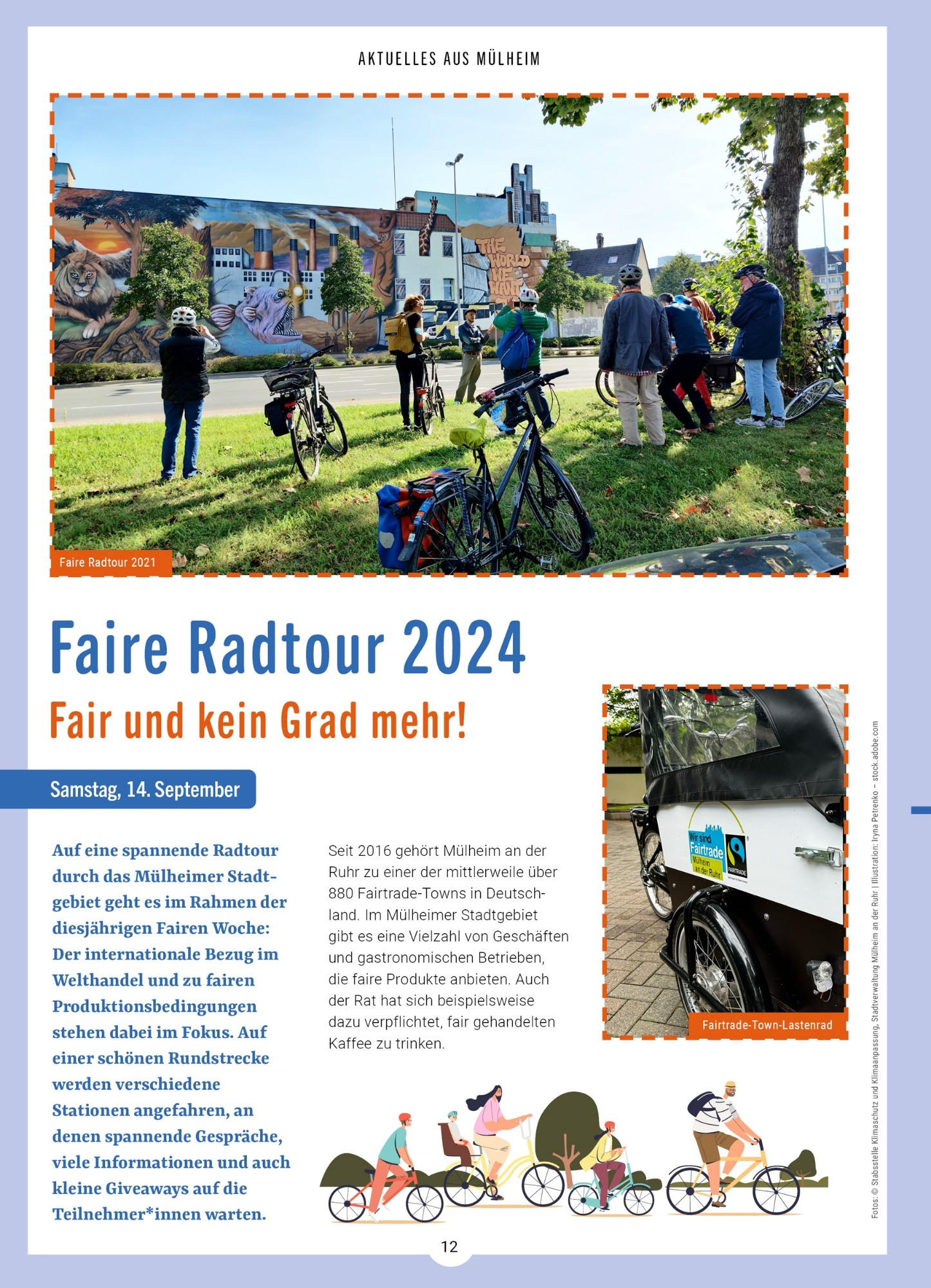 Ankündigung Faire Radtour am 14. September