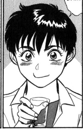 Noa Izumi from Patlabor manga looking mischievous 