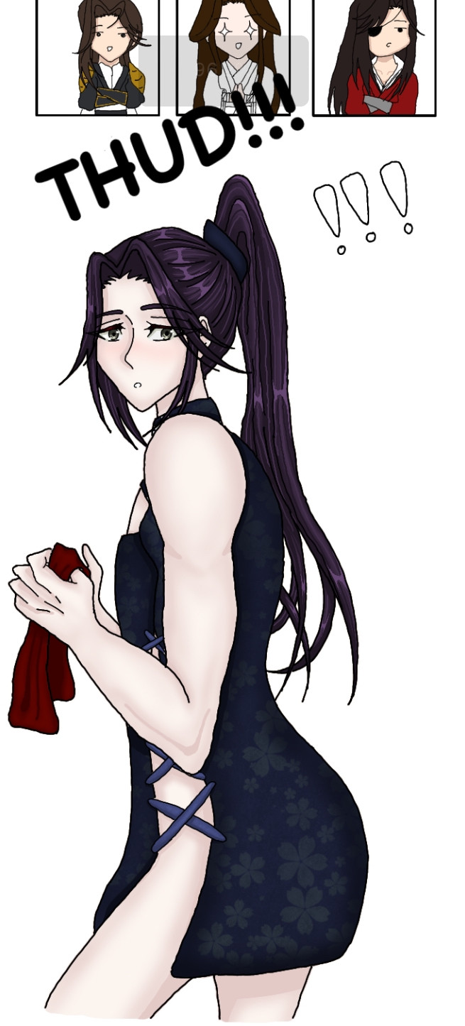 Mu Qing in a dress
(Sound of door opening) 