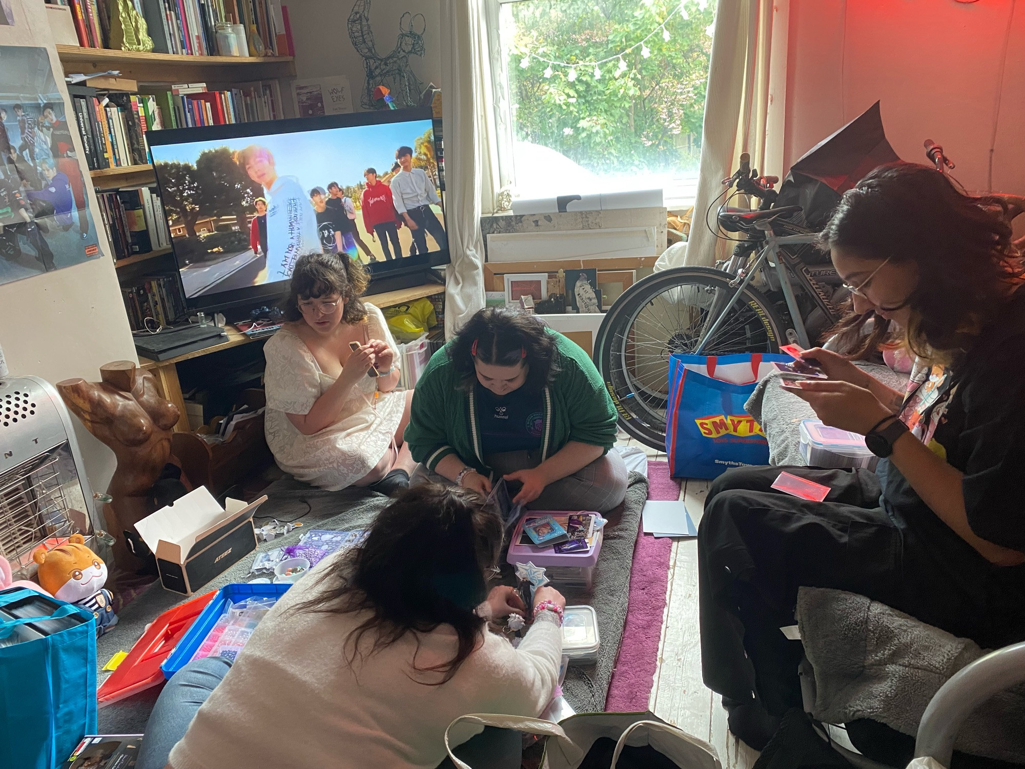 My kpop kids crafting 