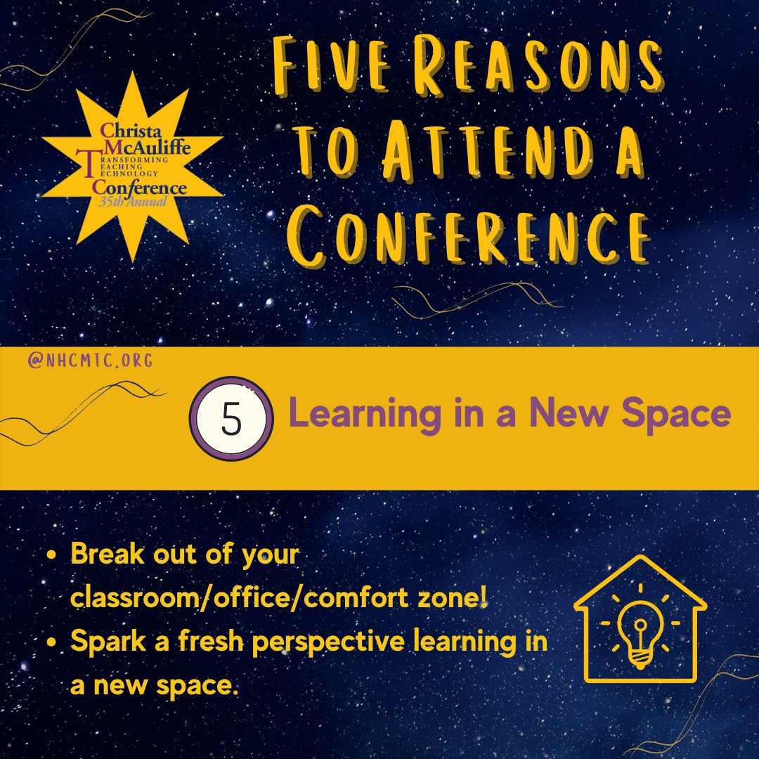 FIVE reasons to attend a conference - #5
Learning in a NEW SPACE