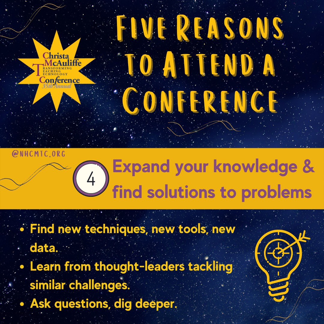 FIVE reasons to attend a conference - #4
Expand Knowledge - Find Solutions