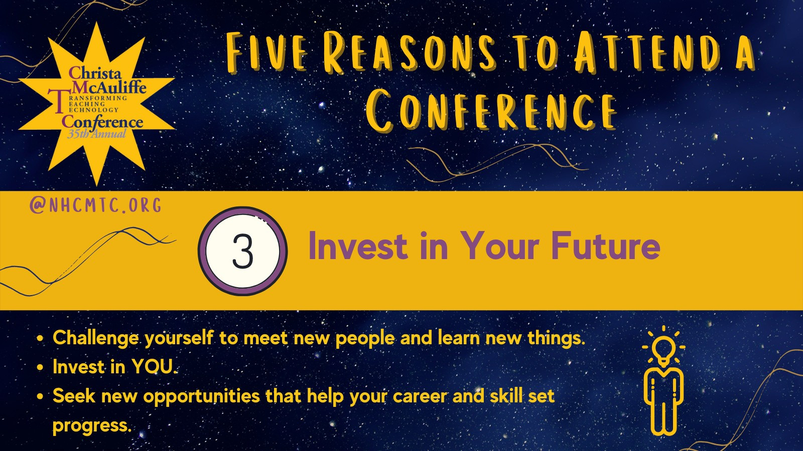 FIVE reasons to attend a conference - #3
Invest in Your Future