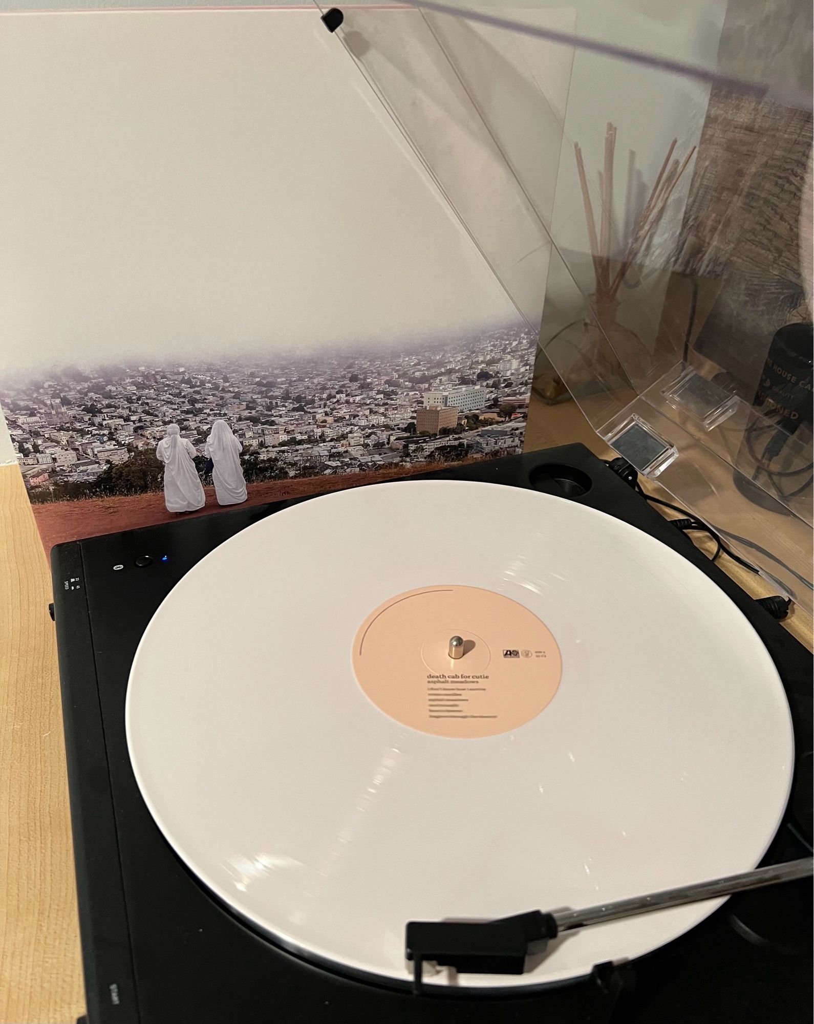 death cab for cutie: asphalt meadows (opaque pink galaxy vinyl)