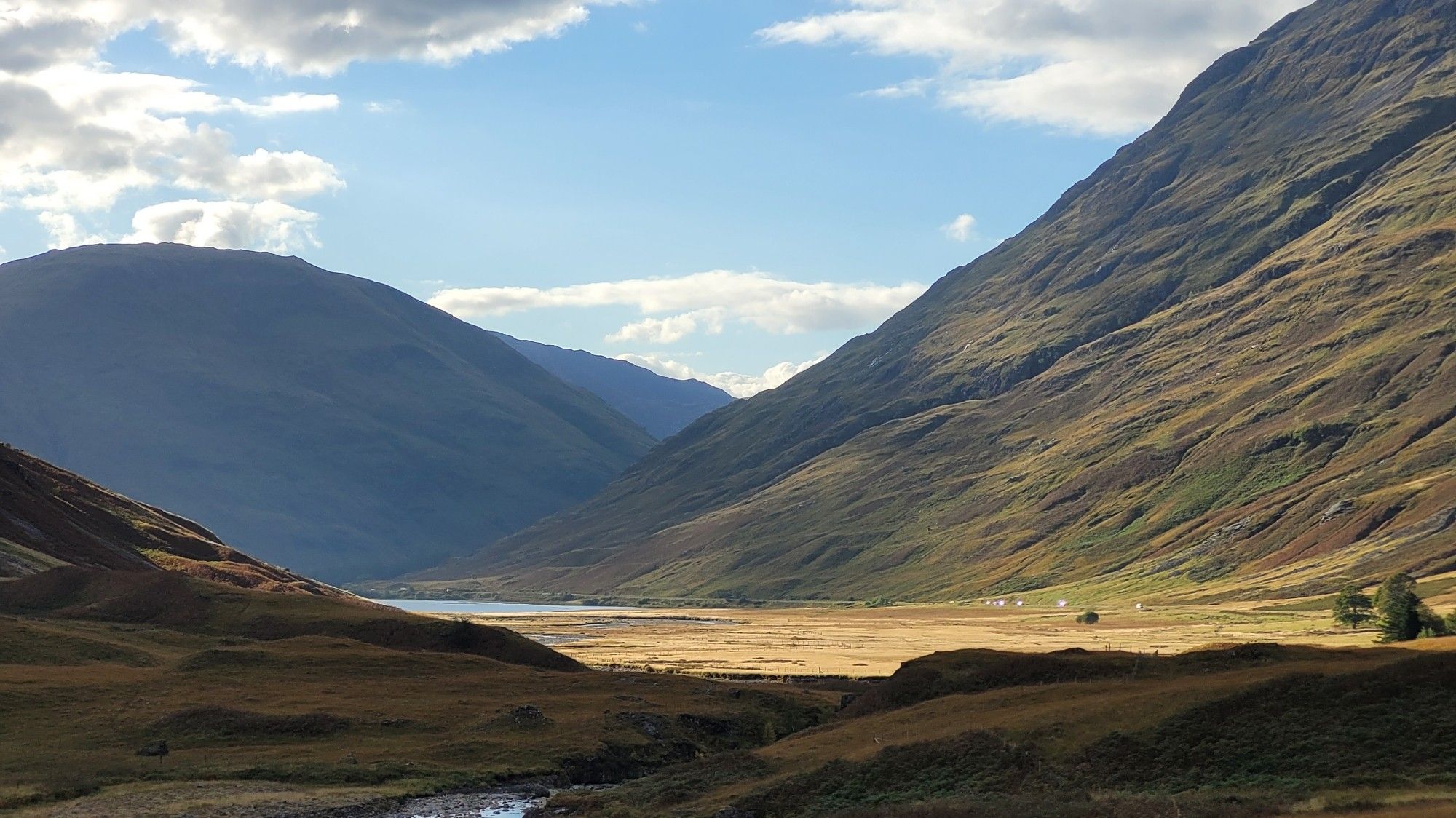 Glen Coe on a sunny day.