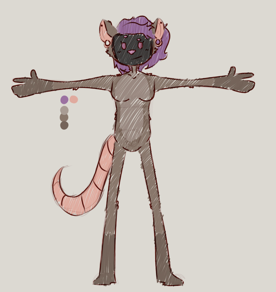 My sona Lizzy as a Possum