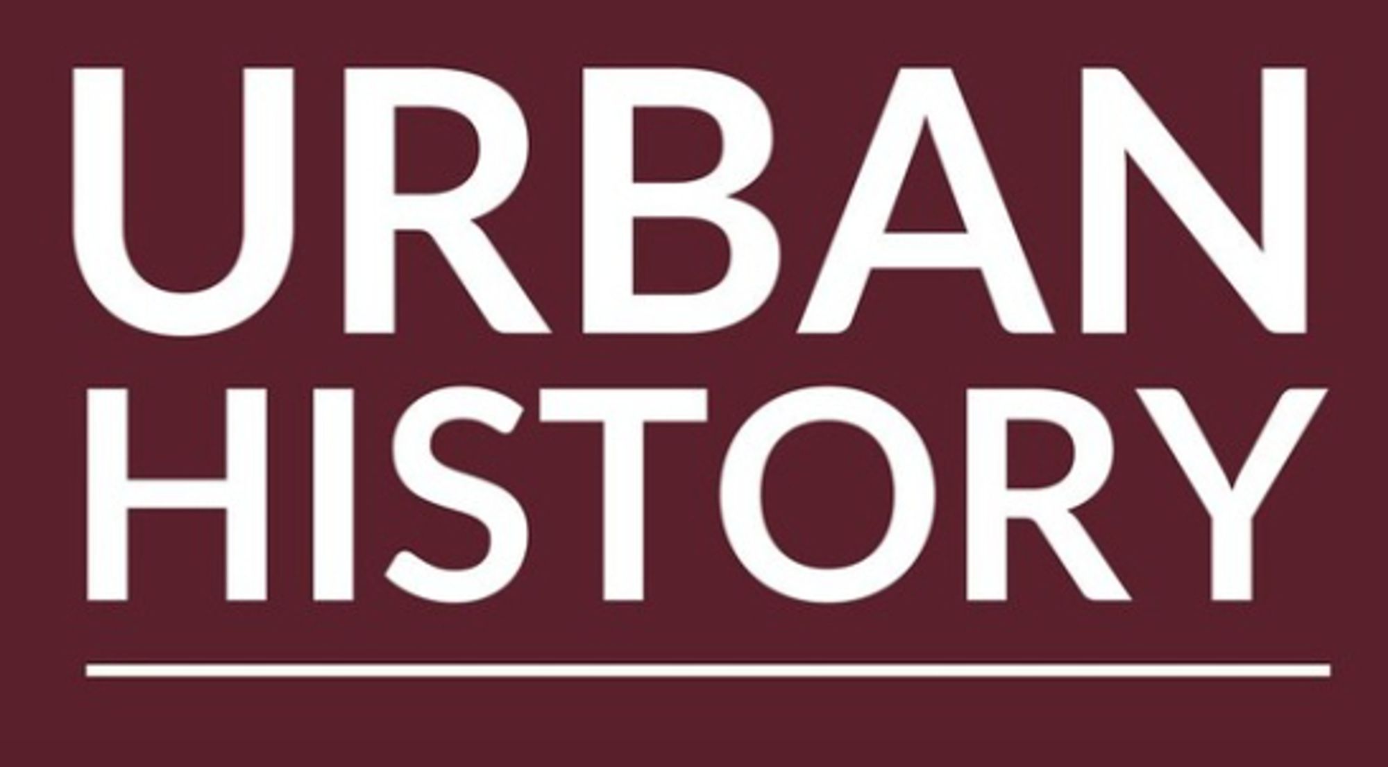 Urban History journal logo (white text on maroon background)