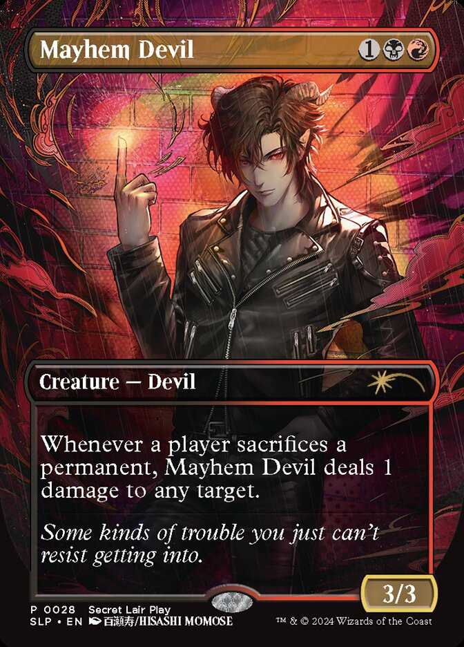 Arte anime da carta de MtG Mayhem Devil