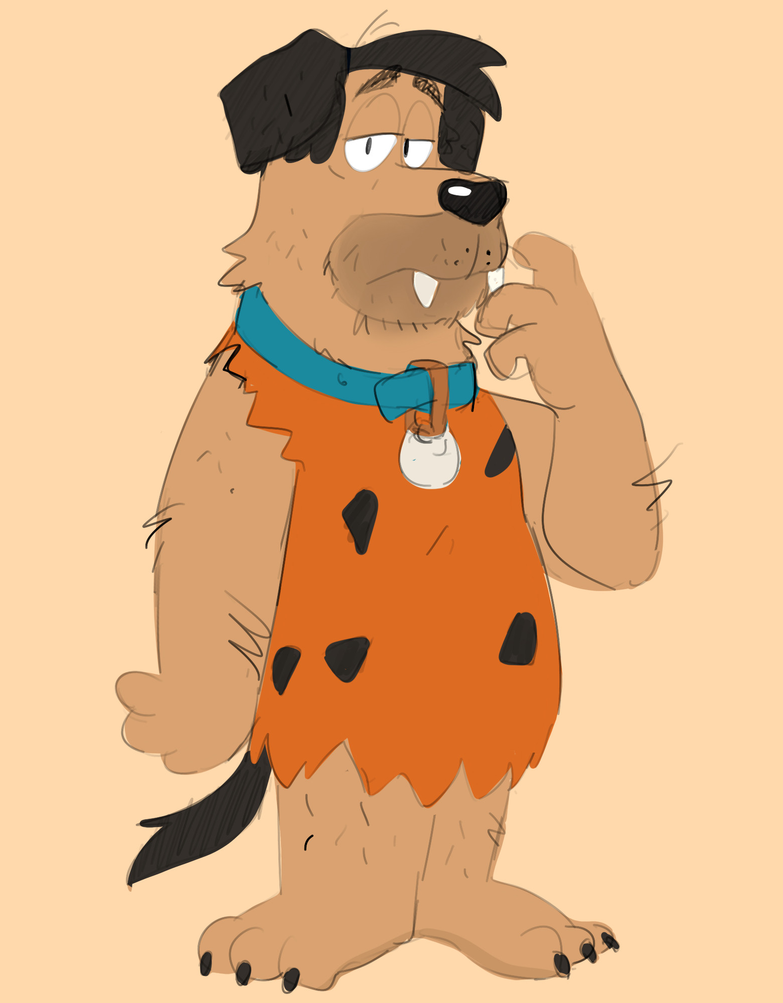 Fred Flinstone as a dog 