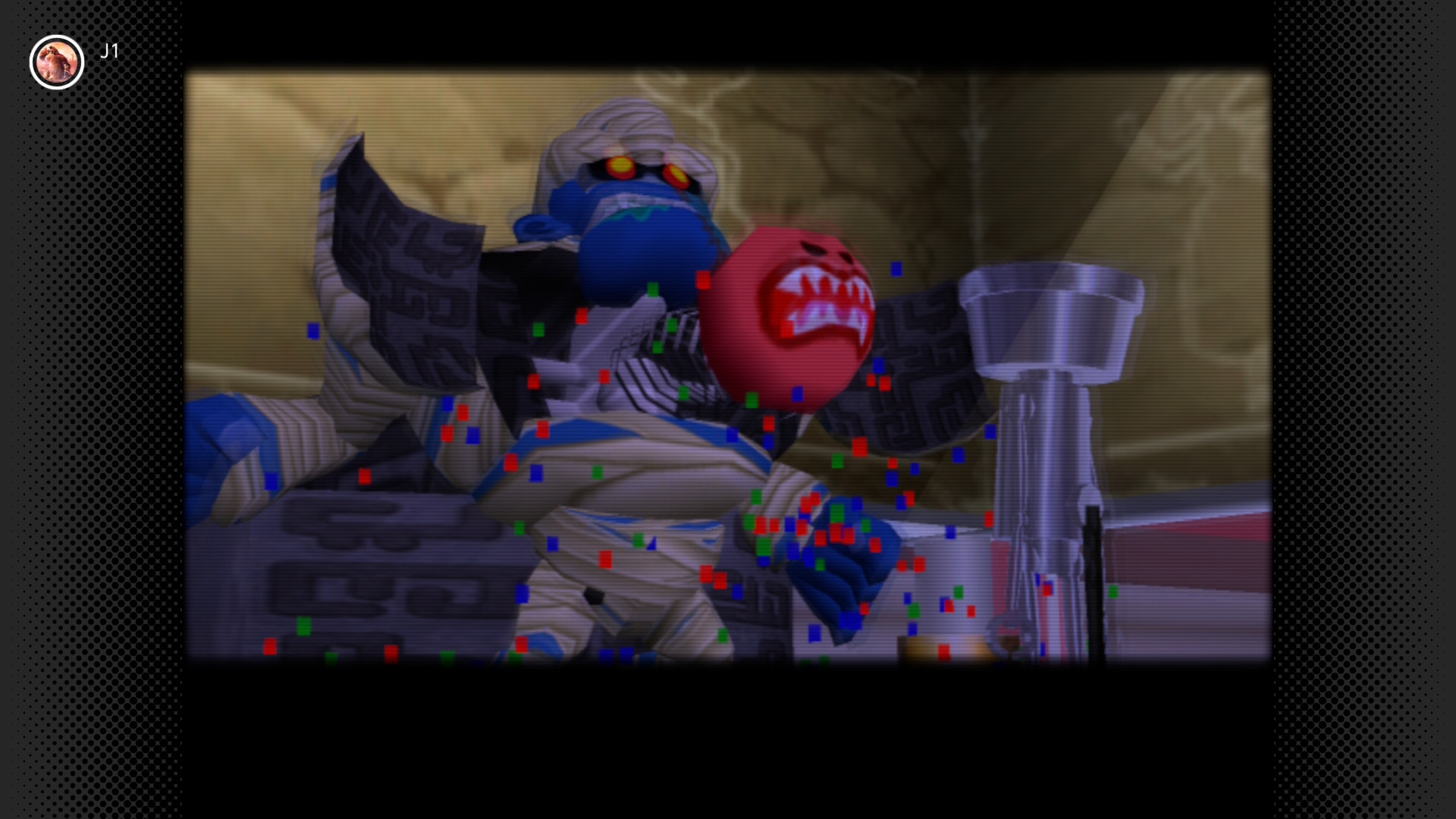Chibi-Robo finds a scary mummy toy