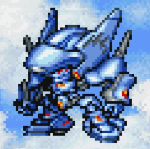 Yuu Brain of Brain Powerd, rendered in "super deformed" form in Super Robot Wars J.