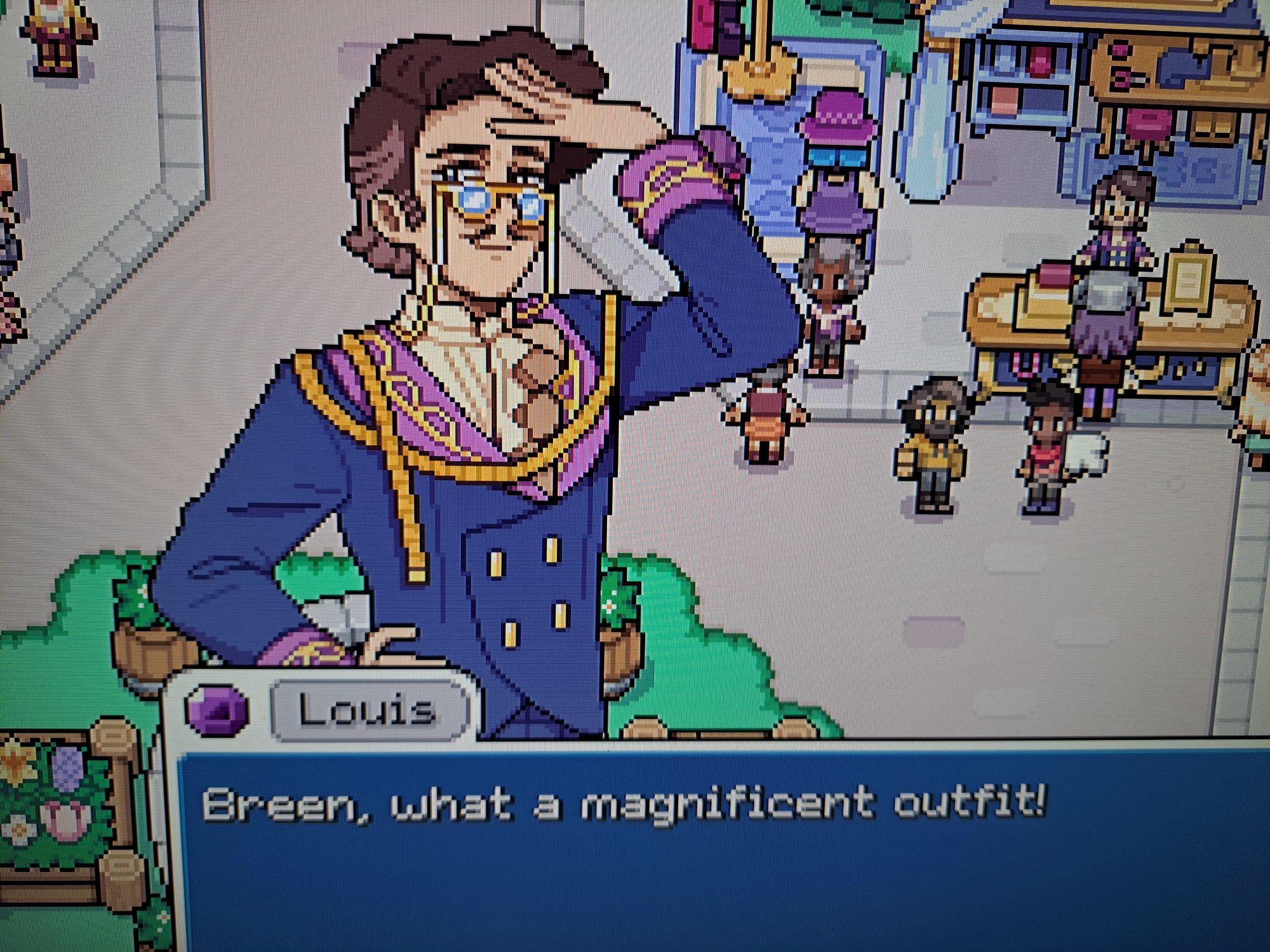 louis from fields of mistria: breen, what a magnificent outfit!