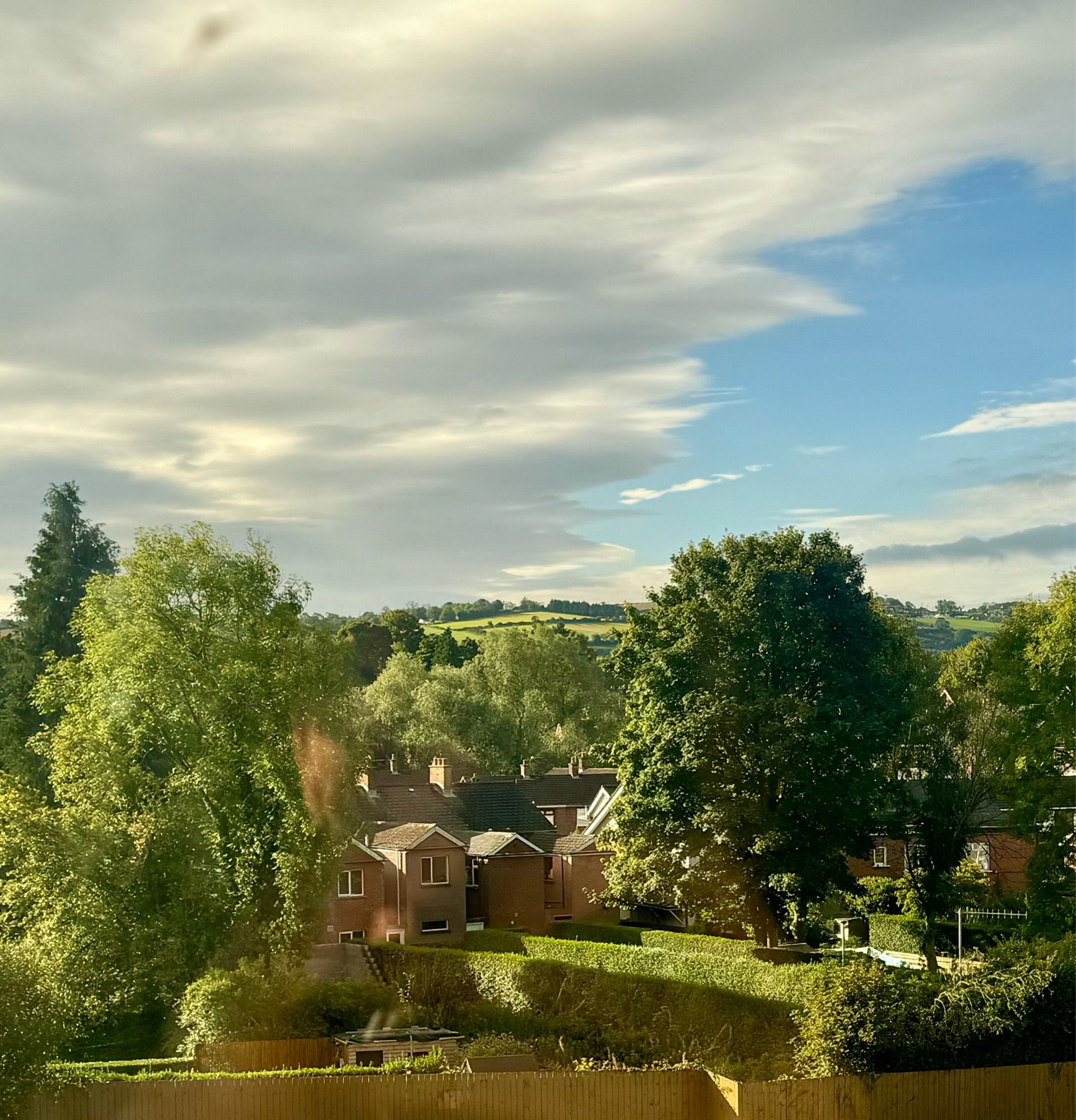 A peaceful landscape with rolling hills in Belfast.