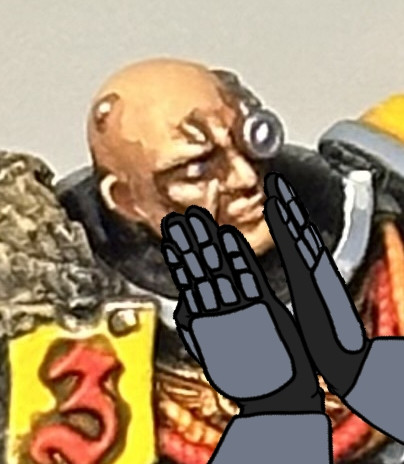 A space marine from warham just so thrilled at what has been posted above them