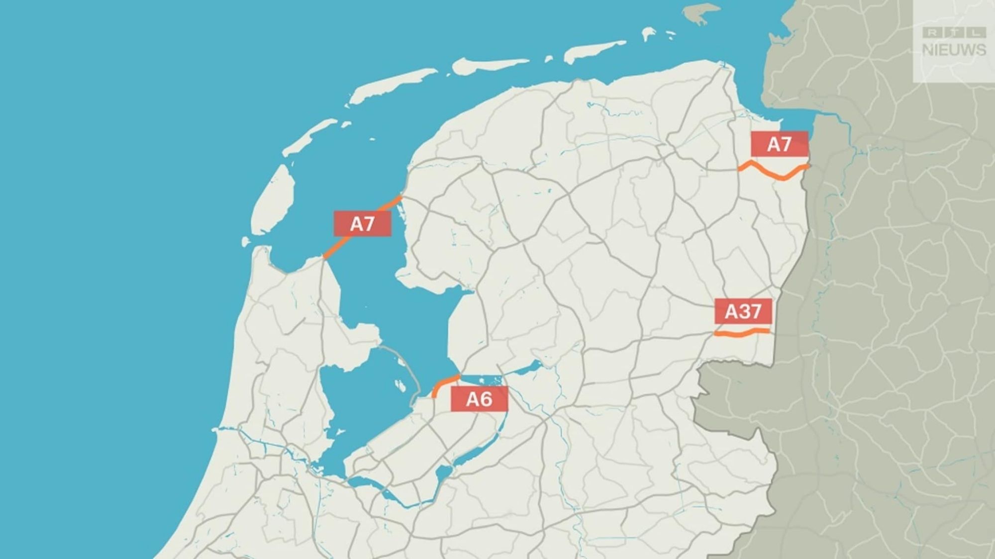 Snelwegtrajecten waarop misschien ooit 130 km/u gereden mag worden.