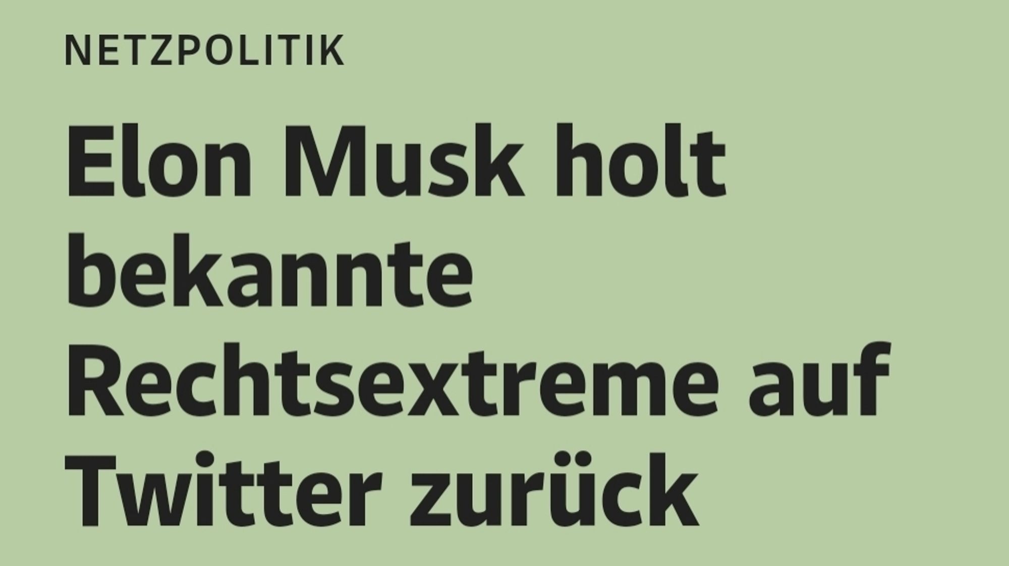 "Elon Musk holt bekannte Rechtsextreme auf Twitter zurück
Tommy Robinson und Katie Hopkins waren bereits vor Jahren wegen rassistischer Hasspostings verbannt worden. Nun bedanken sie sich beide artig beim Tesla-Chef"