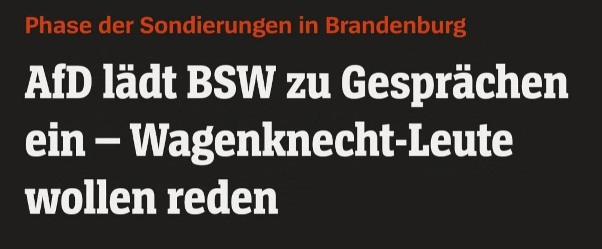 "AfD lädt BSW zu Gesprächen ein - Wagenknecht-Leute wollen reden"