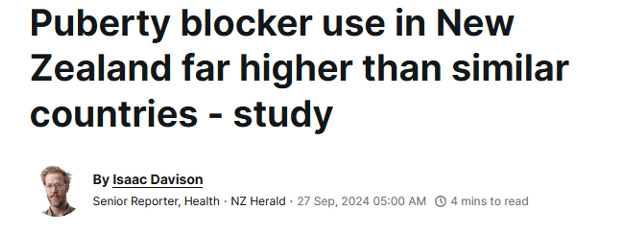 Puberty blocker use in New Zealand far higher than similar countries - study