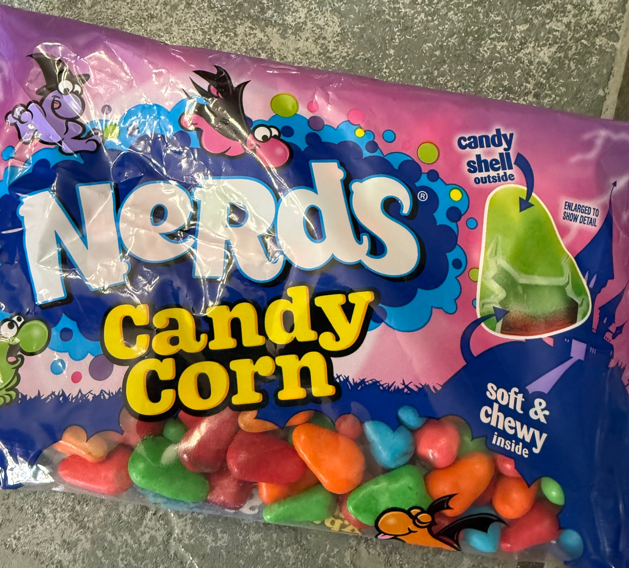 A bag of Nerds Candy Corn