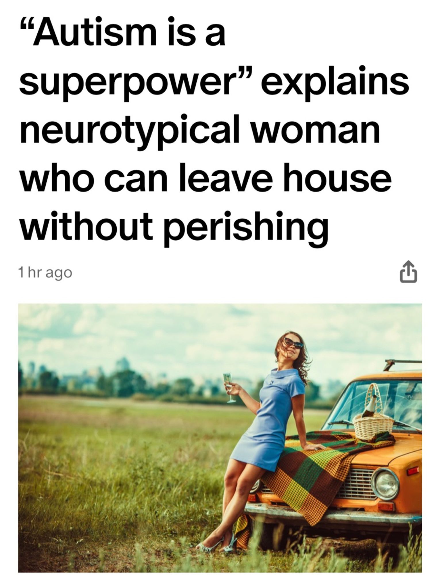 “Autism is a superpower” explains neurotypical woman who can leave house without perishing