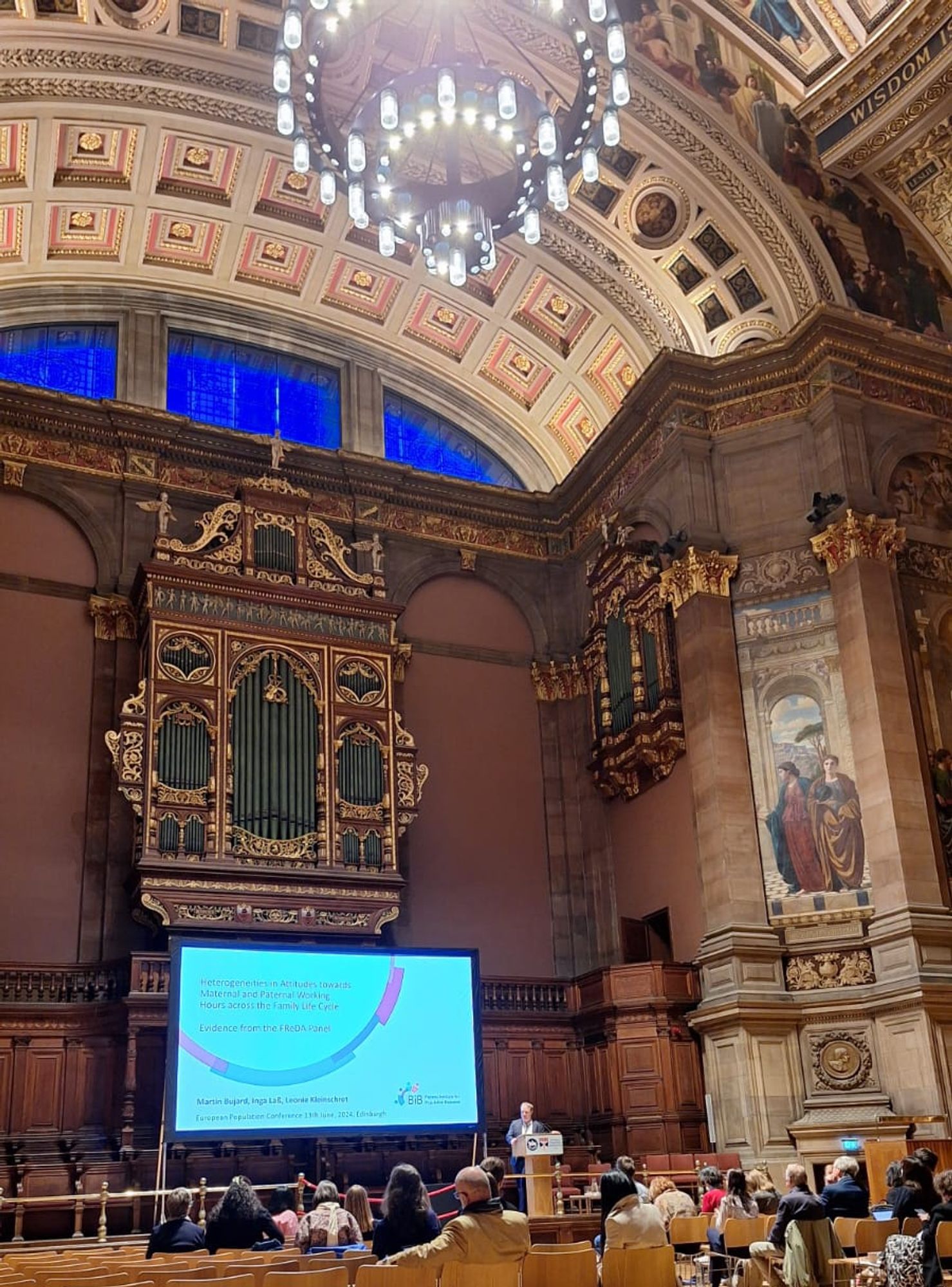 Martin Bujard is presenting a study at this years European Population Conference in the McEwan Hall in Edinburgh.