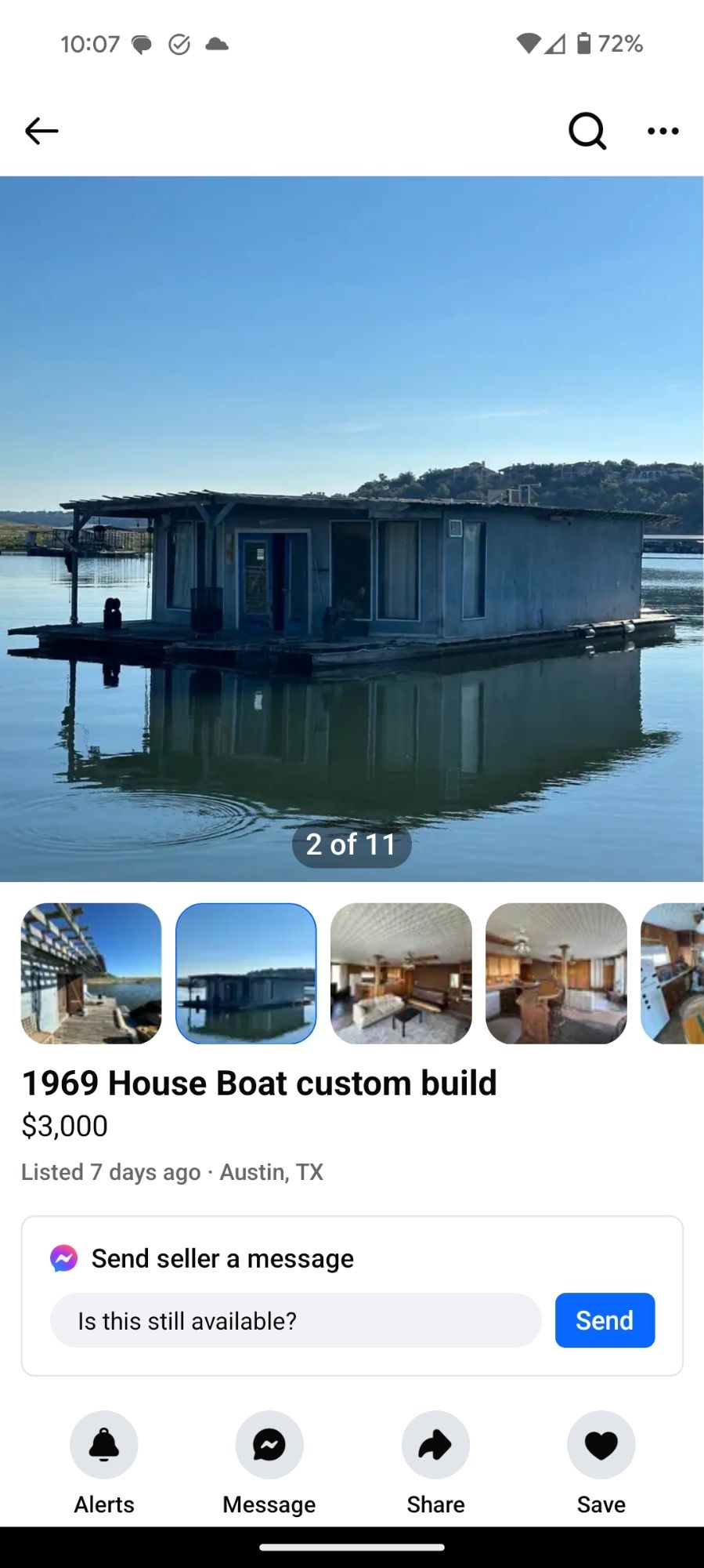 1969 House Boat custom build
$3,000

it's a small rough looking "house boat" but it's just a floating house