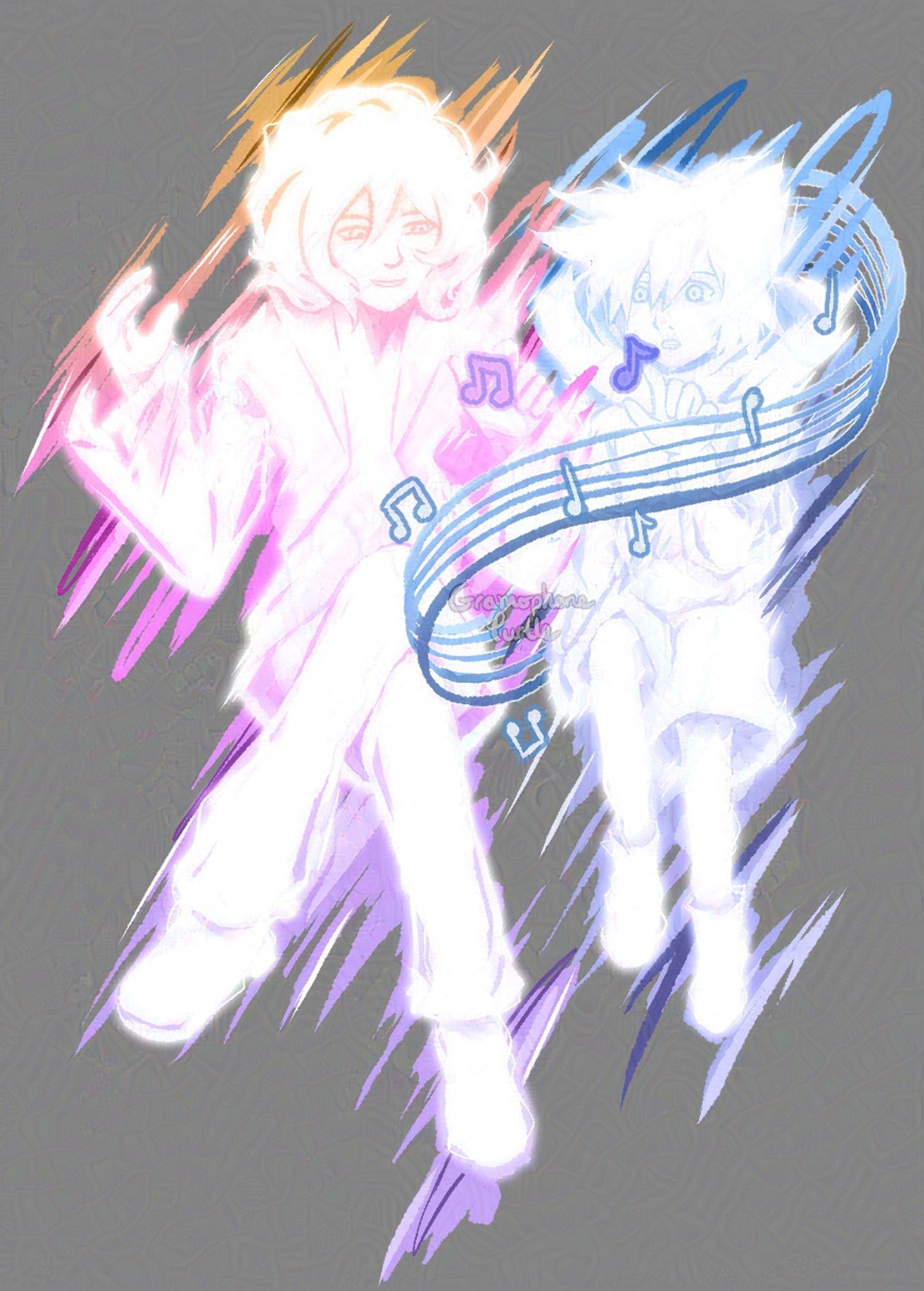 Composer Neku AU, with Composer Joshua Kiryu showing Composer Neku music.