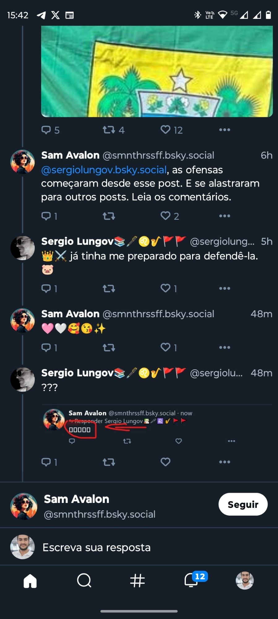 Print de comentários