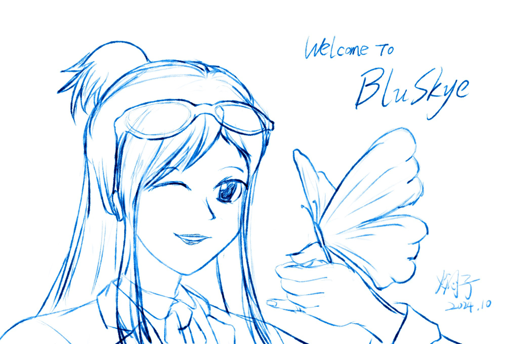 Welcome to BluSkye! (Blue Ema Skye with Bluesky Butterfly)