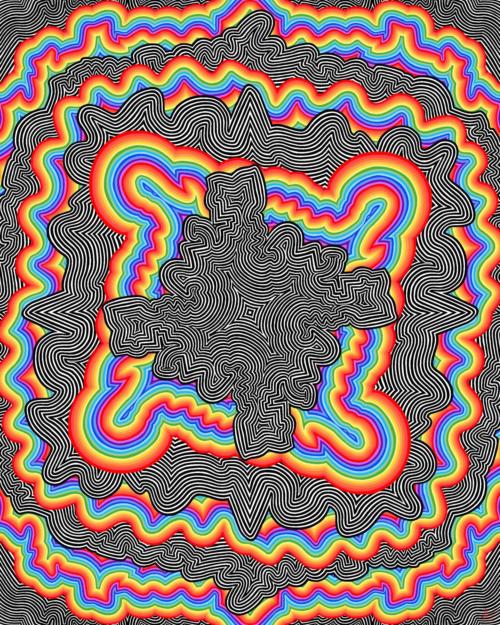 Abstract linework drawing 