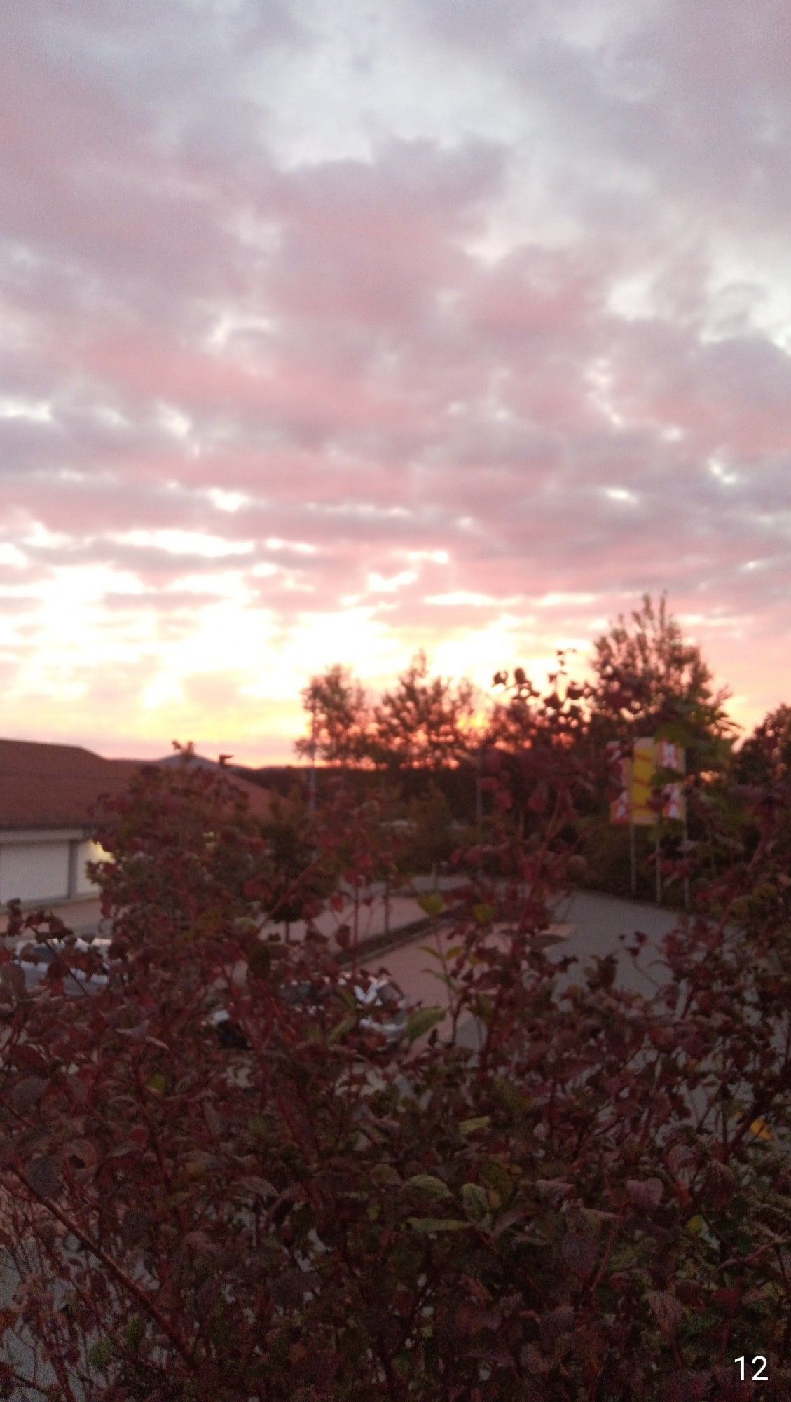 Wolkenhimmel im Morgenrot