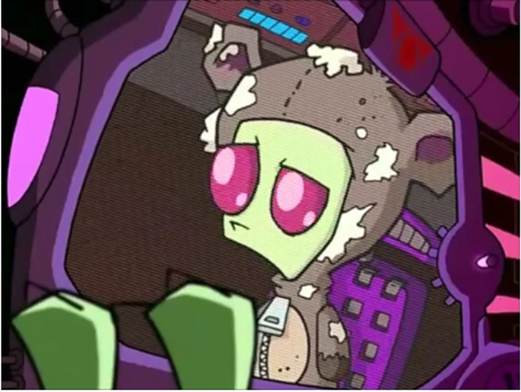 Invader Zim in a bear suit