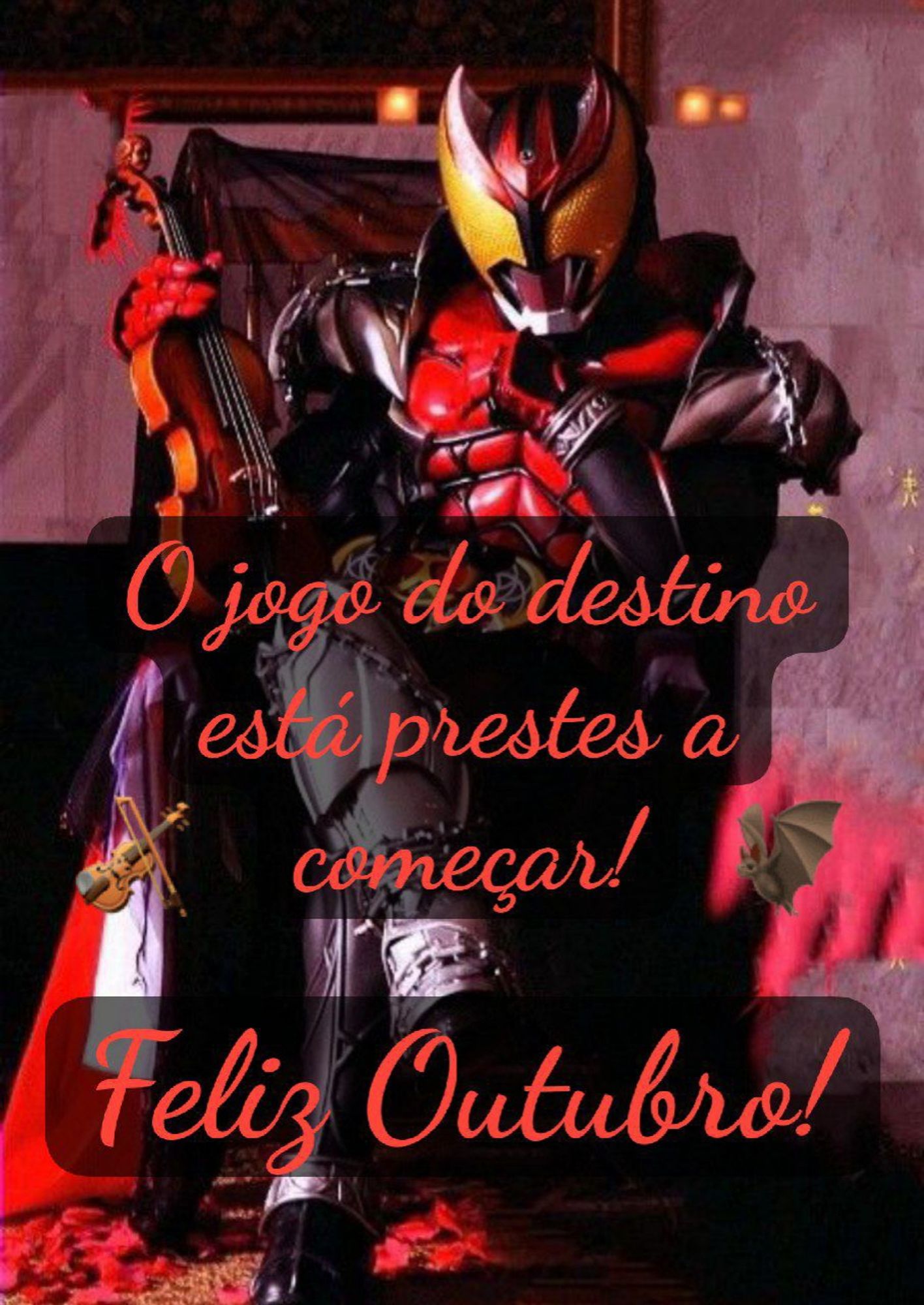 O jogo do destino está prestes a começar! Feliz Outubro! (Kamen rider Kiva)