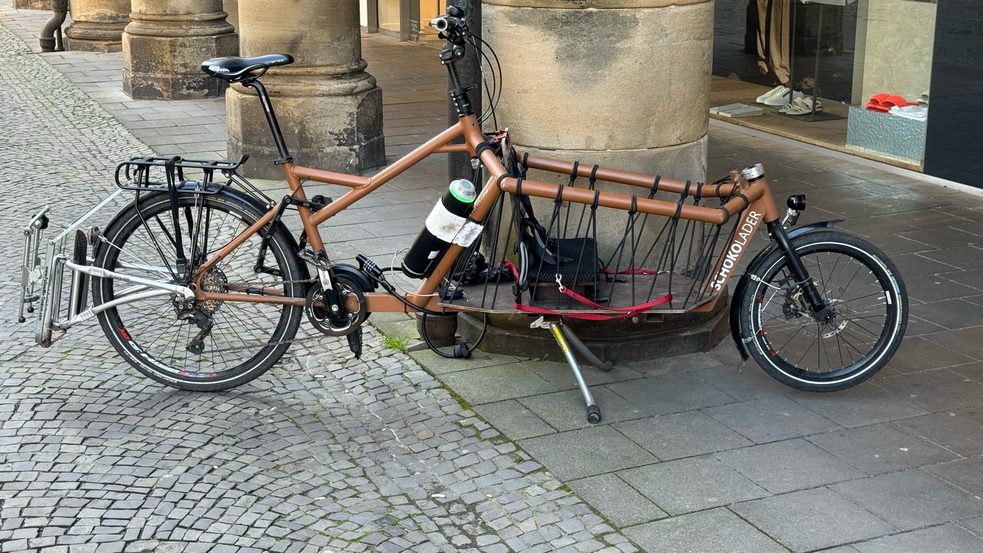 Radlader mit der Aufschrift Schokolader