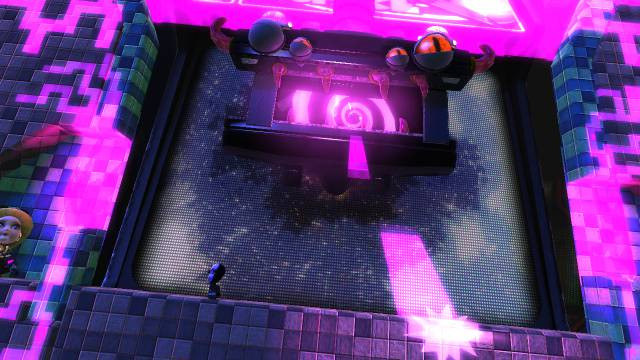 Negativitron boss battle on LittleBigPlanet 2.