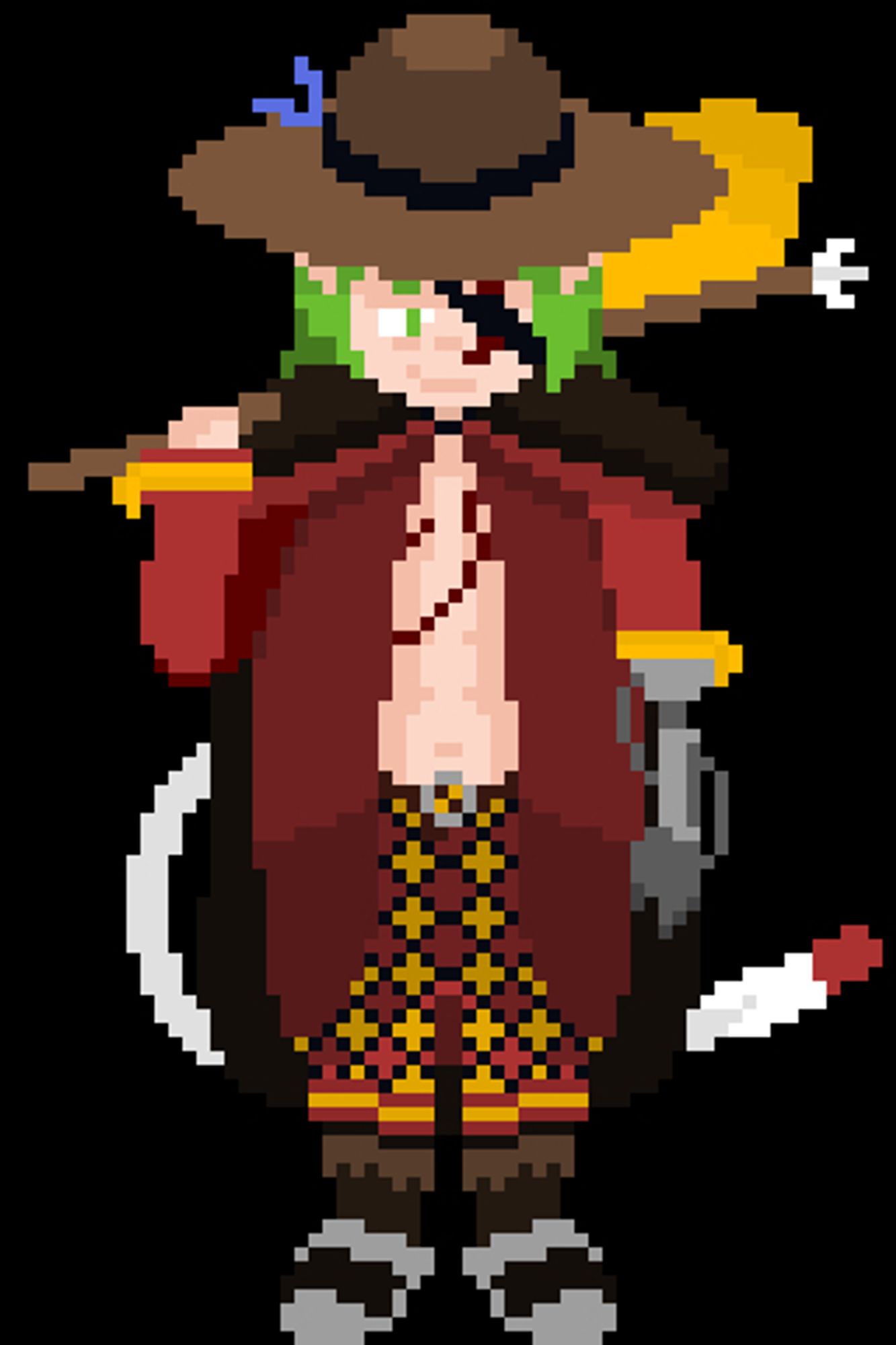 Pirate With Golden Axe And Mechanical Arm
#PixelArt