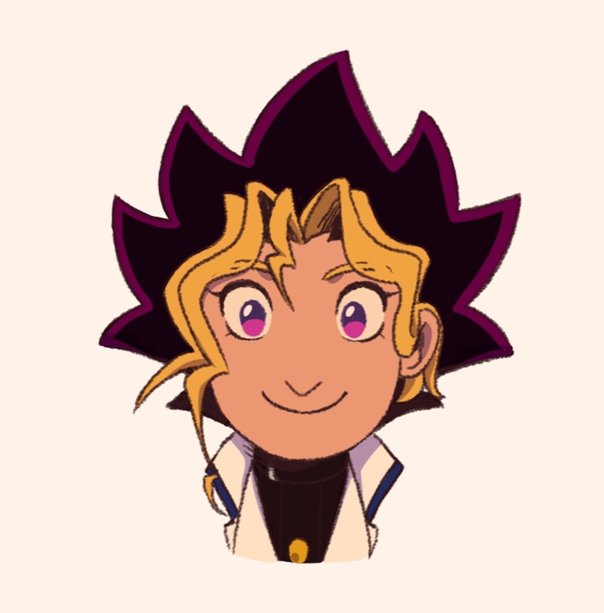 Rosto do personagem yugi de yugioh