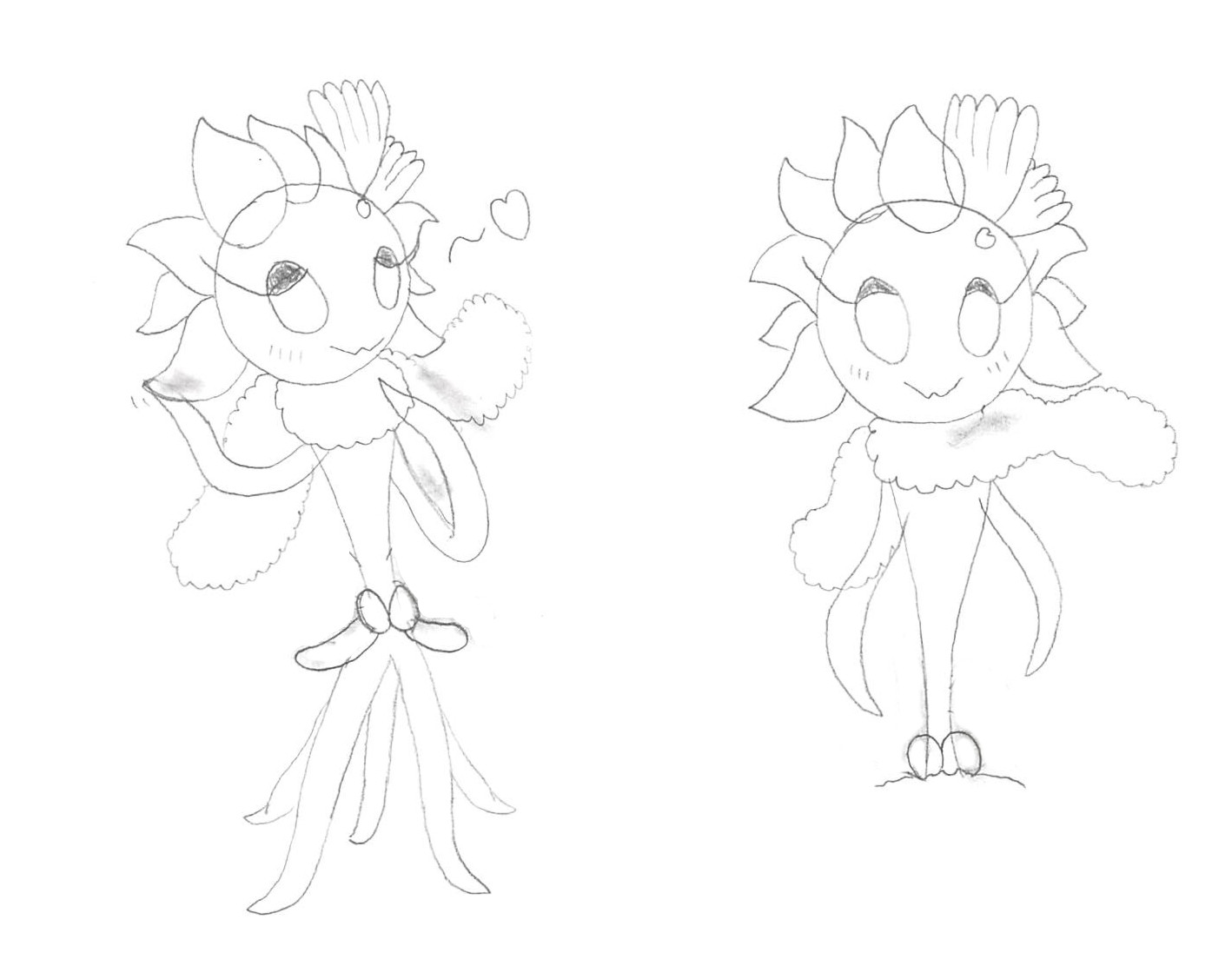 A sketch of a plant goddess OC, based on Bug Fables.