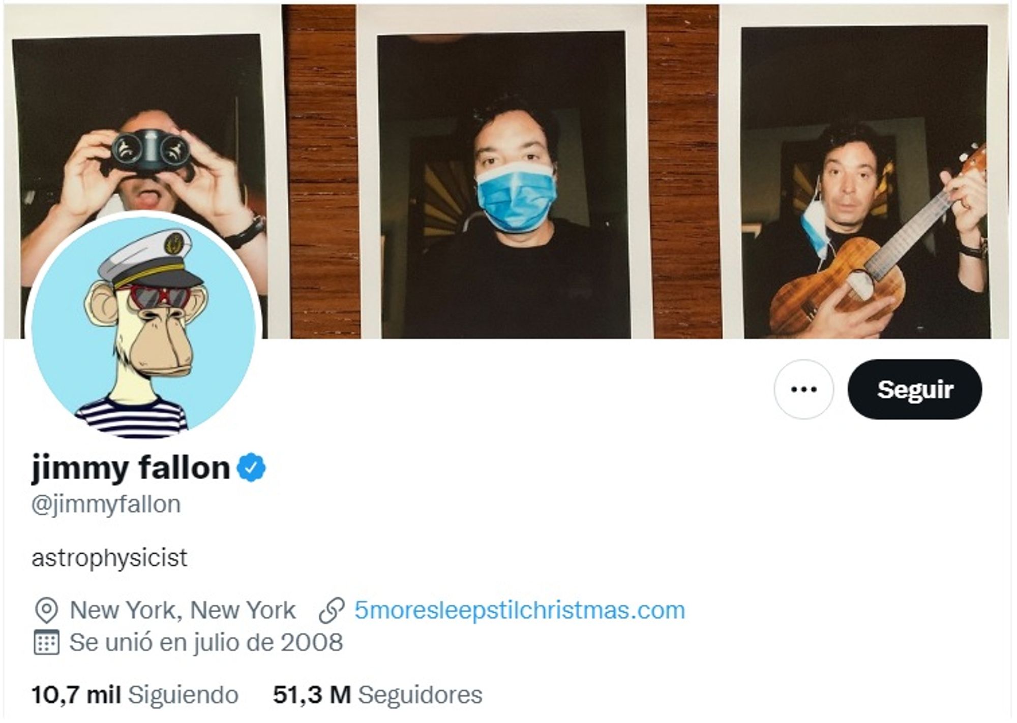 Jimmy Fallon changing his twitter profile to NFT's