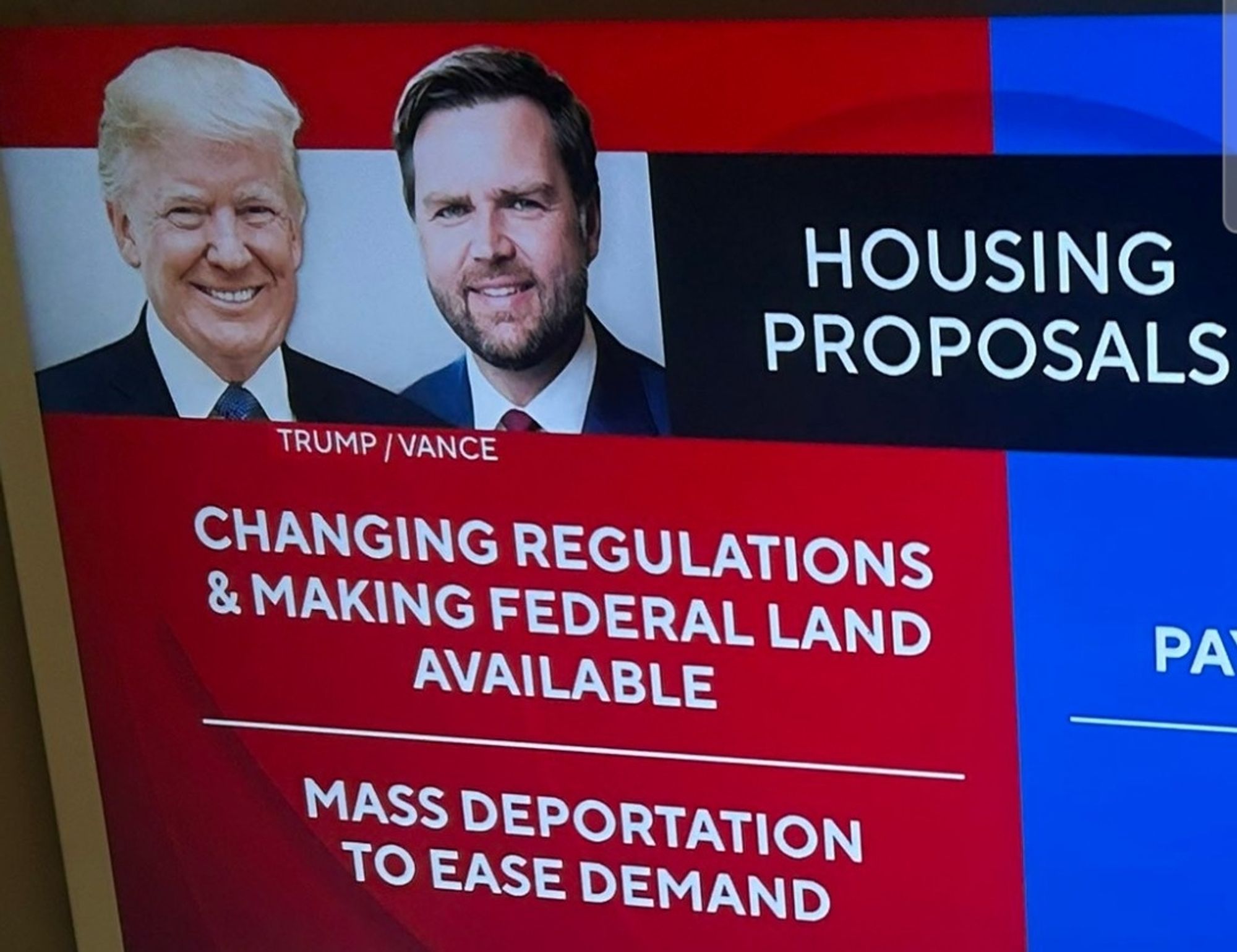 Trump Vance housing proposal "mass deportation to ease demand"