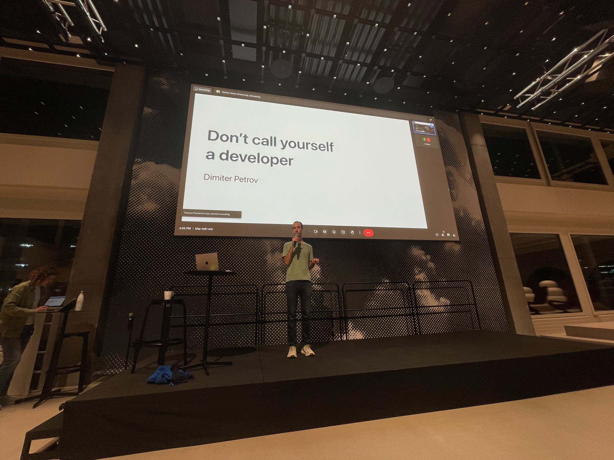 talk by Dimiter Petrov: Don't Call Yourself a Developer