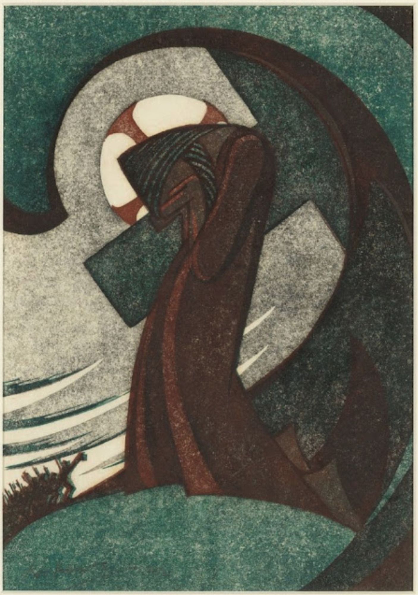 Sybil Andrews linocut