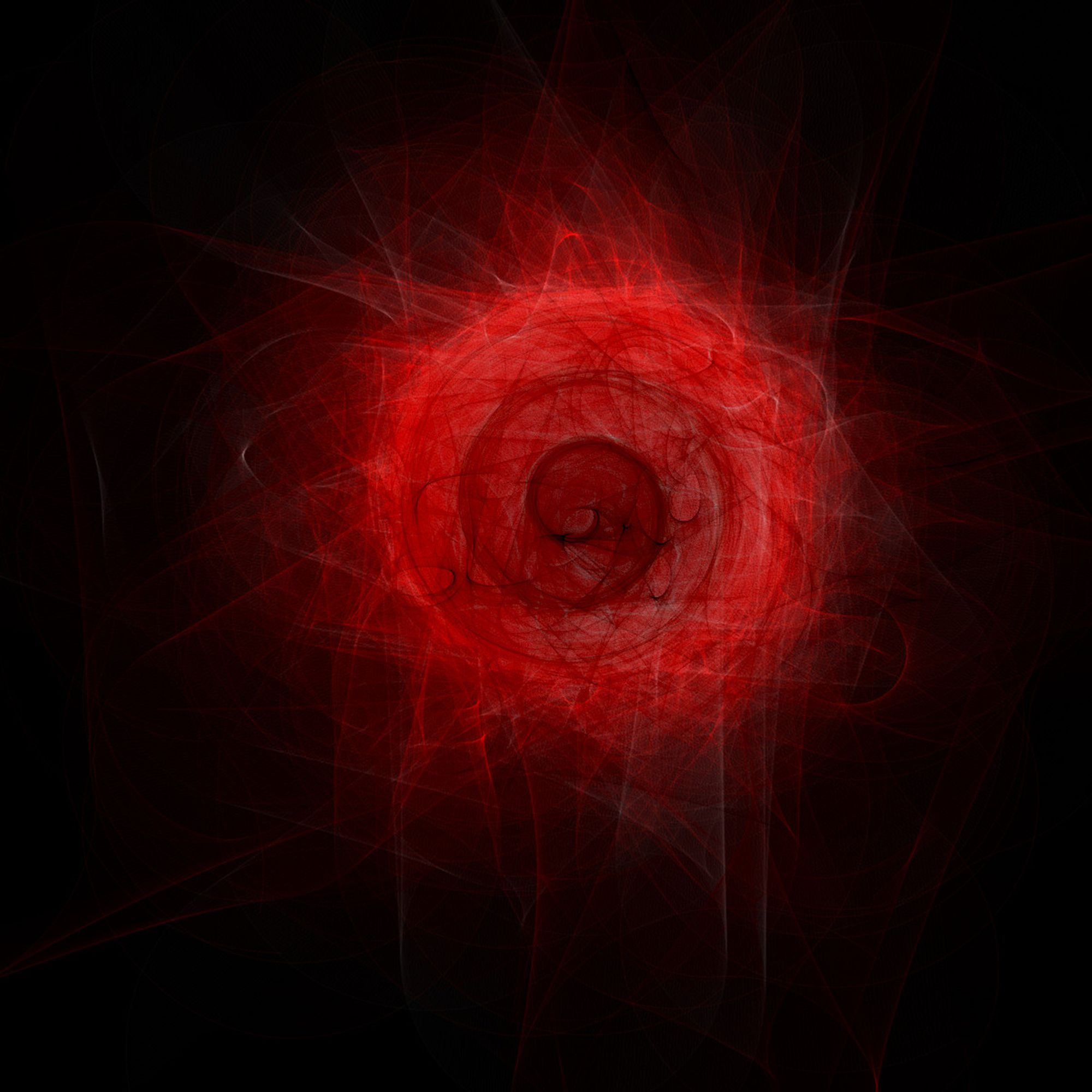 spiral in red algorithmic art